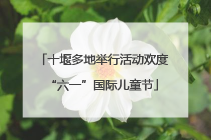 十堰多地举行活动欢度“六一”国际儿童节