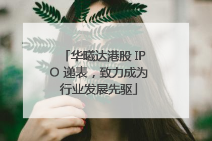 华曦达港股 IPO 递表，致力成为行业发展先驱
