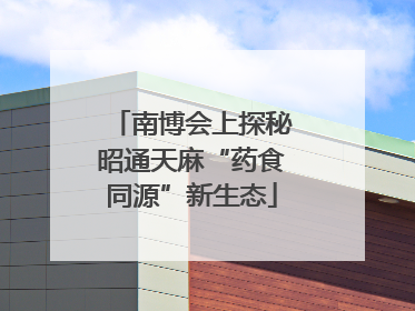 南博会上探秘昭通天麻“药食同源”新生态