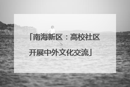 南海新区：高校社区开展中外文化交流