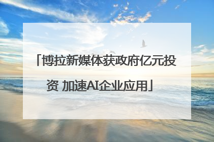 博拉新媒体获政府亿元投资 加速AI企业应用