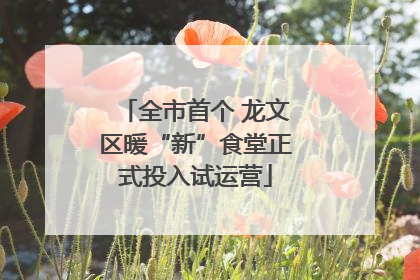 全市首个 龙文区暖“新”食堂正式投入试运营