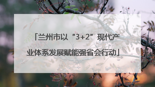兰州市以“3+2”现代产业体系发展赋能强省会行动