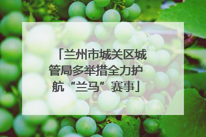 兰州市城关区城管局多举措全力护航“兰马”赛事