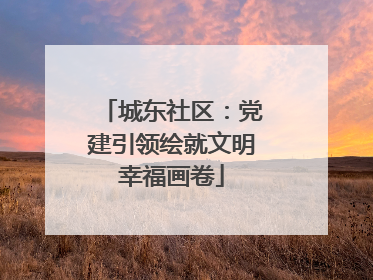 城东社区：党建引领绘就文明幸福画卷