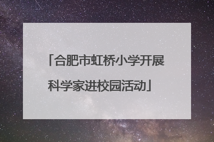 合肥市虹桥小学开展科学家进校园活动