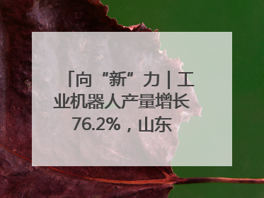 向“新”力｜工业机器人产量增长76.2%，山东因地制宜发展新质生产力