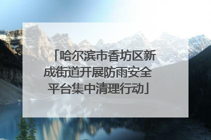 哈尔滨市香坊区新成街道开展防雨安全平台集中清理行动