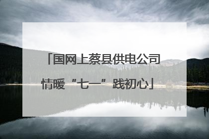 国网上蔡县供电公司情暖“七一”践初心