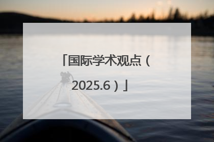 国际学术观点（2025.6）