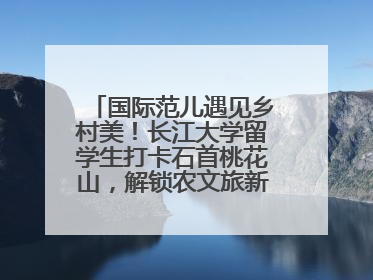 国际范儿遇见乡村美！长江大学留学生打卡石首桃花山，解锁农文旅新玩法！