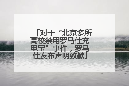 对于“北京多所高校禁用罗马仕充电宝”事件，罗马仕发布声明致歉