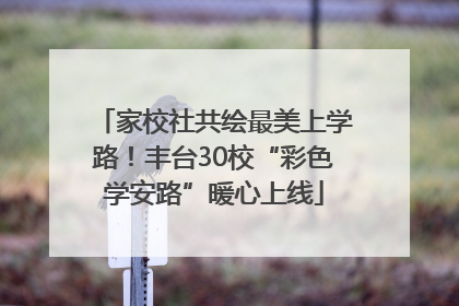 家校社共绘最美上学路！丰台30校“彩色学安路”暖心上线