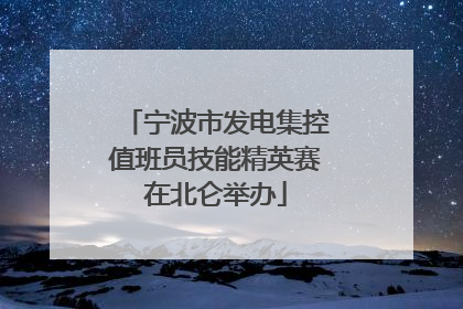 宁波市发电集控值班员技能精英赛在北仑举办