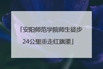 安阳师范学院师生徒步24公里重走红旗渠