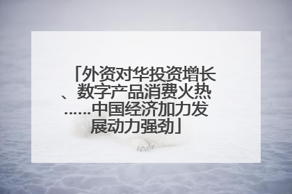 外资对华投资增长、数字产品消费火热……中国经济加力发展动力强劲