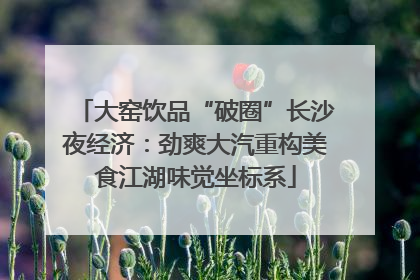 大窑饮品“破圈”长沙夜经济：劲爽大汽重构美食江湖味觉坐标系