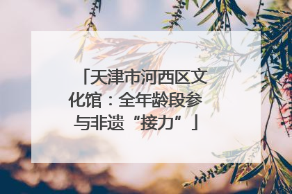 天津市河西区文化馆：全年龄段参与非遗“接力”