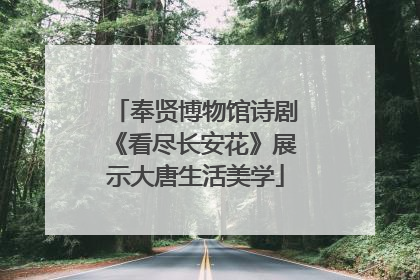 奉贤博物馆诗剧《看尽长安花》展示大唐生活美学