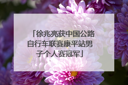 徐兆亮获中国公路自行车联赛康平站男子个人赛冠军