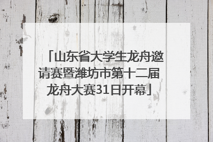 山东省大学生龙舟邀请赛暨潍坊市第十二届龙舟大赛31日开幕