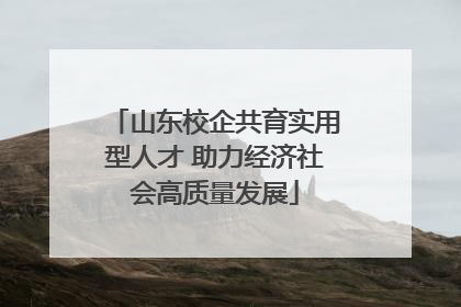 山东校企共育实用型人才 助力经济社会高质量发展
