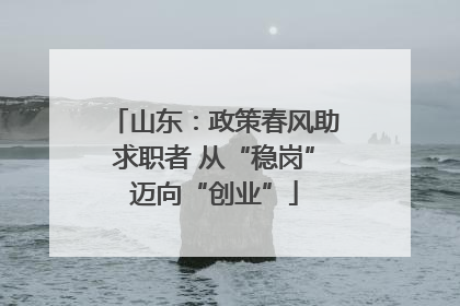 山东：政策春风助求职者 从“稳岗”迈向“创业”