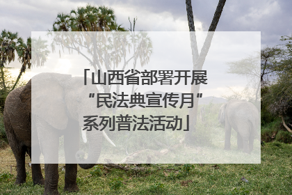 山西省部署开展“民法典宣传月”系列普法活动
