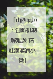 山西襄垣：创新机制解难题 精准滴灌润小微