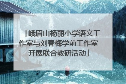 峨眉山杨丽小学语文工作室与刘春梅学前工作室开展联合教研活动