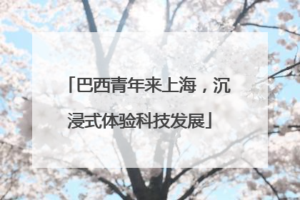 巴西青年来上海，沉浸式体验科技发展