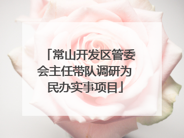 常山开发区管委会主任带队调研为民办实事项目