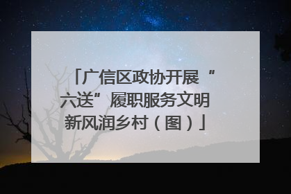 广信区政协开展“六送”履职服务文明新风润乡村（图）
