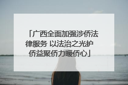 广西全面加强涉侨法律服务 以法治之光护侨益聚侨力暖侨心