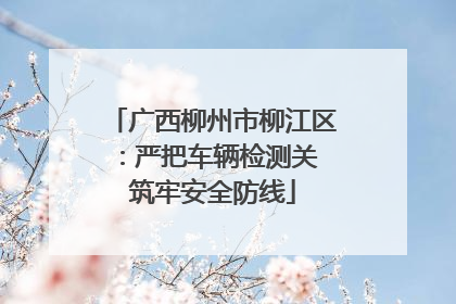 广西柳州市柳江区：严把车辆检测关 筑牢安全防线