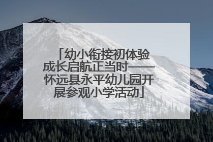 幼小衔接初体验 成长启航正当时——怀远县永平幼儿园开展参观小学活动