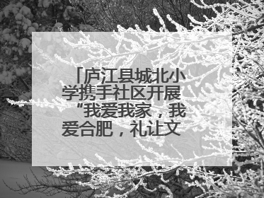庐江县城北小学携手社区开展“我爱我家，我爱合肥，礼让文明”实践活动
