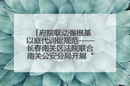 府院联动强根基 以庭代训促规范——长春南关区法院联合南关公安分局开展“以庭代训”