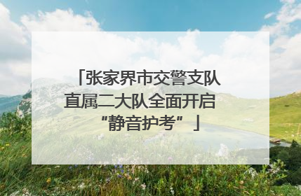 张家界市交警支队直属二大队全面开启“静音护考”