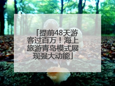 提前48天游客过百万！海上旅游青岛模式展现强大动能