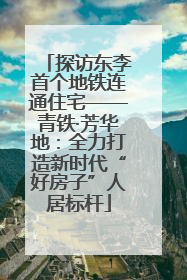 探访东李首个地铁连通住宅——青铁·芳华地：全力打造新时代“好房子”人居标杆