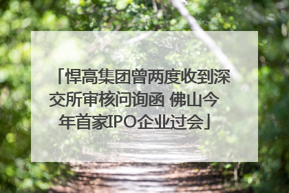 悍高集团曾两度收到深交所审核问询函 佛山今年首家IPO企业过会