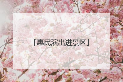 惠民演出进景区