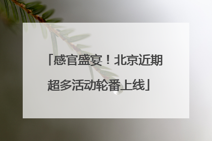 感官盛宴！北京近期超多活动轮番上线