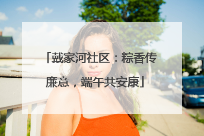 戴家河社区：粽香传廉意，端午共安康