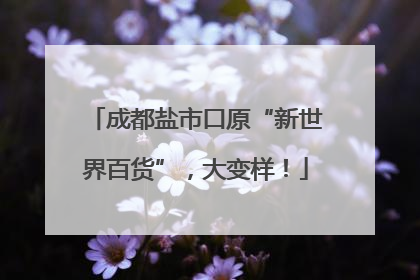 成都盐市口原“新世界百货”，大变样！