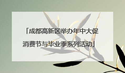 成都高新区举办年中大促消费节与毕业季系列活动