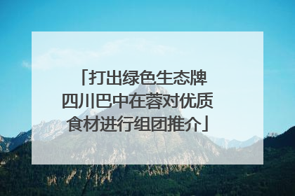 打出绿色生态牌 四川巴中在蓉对优质食材进行组团推介