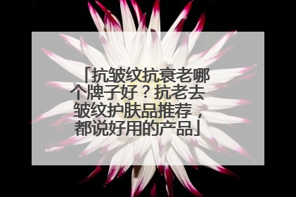 抗皱纹抗衰老哪个牌子好？抗老去皱纹护肤品推荐，都说好用的产品