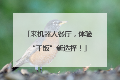 来机器人餐厅，体验“干饭”新选择！